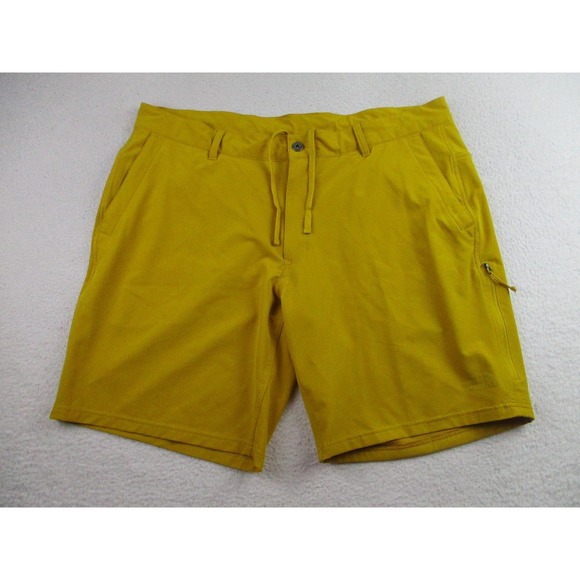 The North Face Other - North Face Shorts Mens 40 Yellow Stretch Zip Pocket Quick Dry Outdoor Hiking